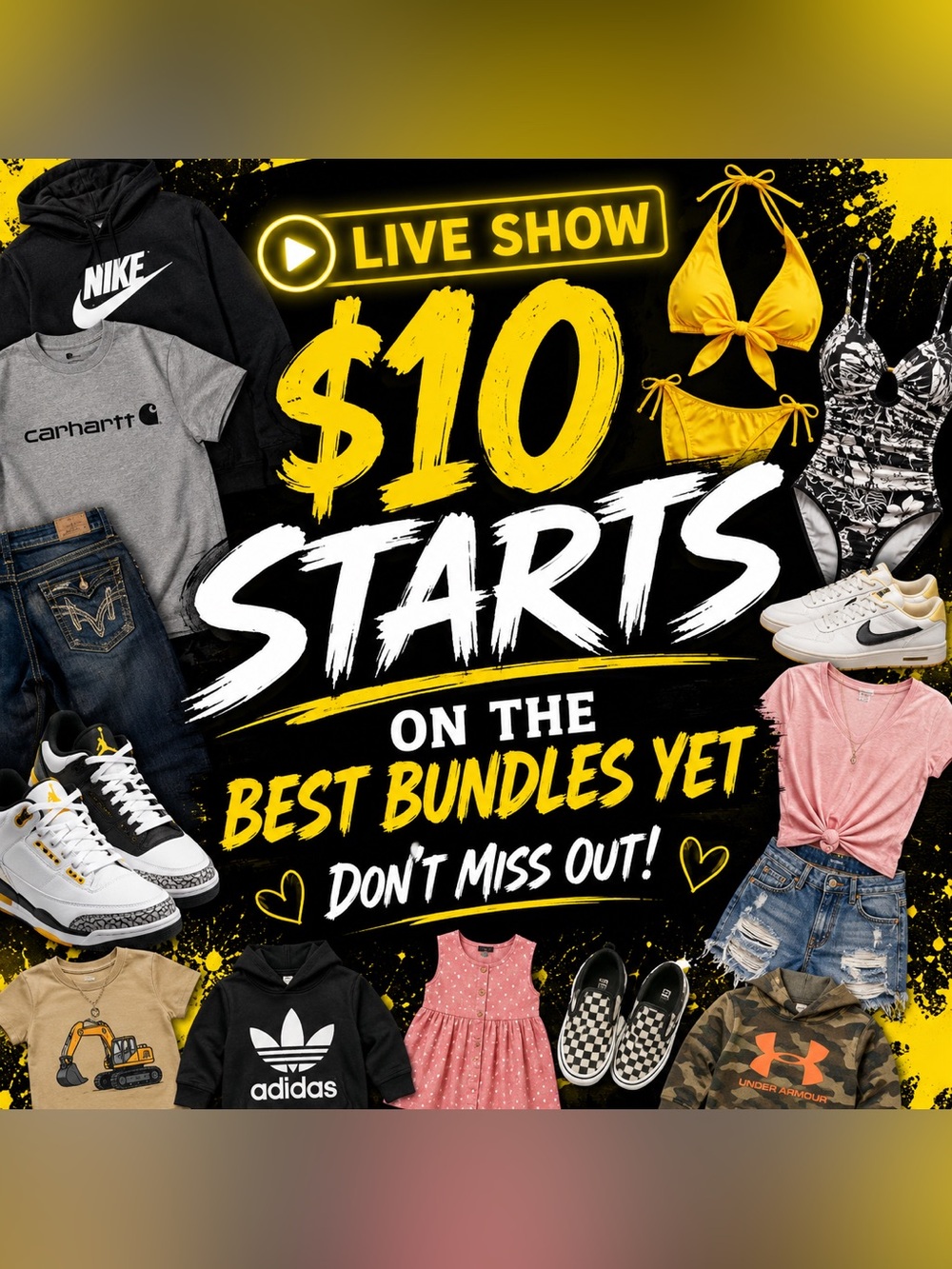 LIVE SHOW LISTING  LIKE TO BE NOTIFIED